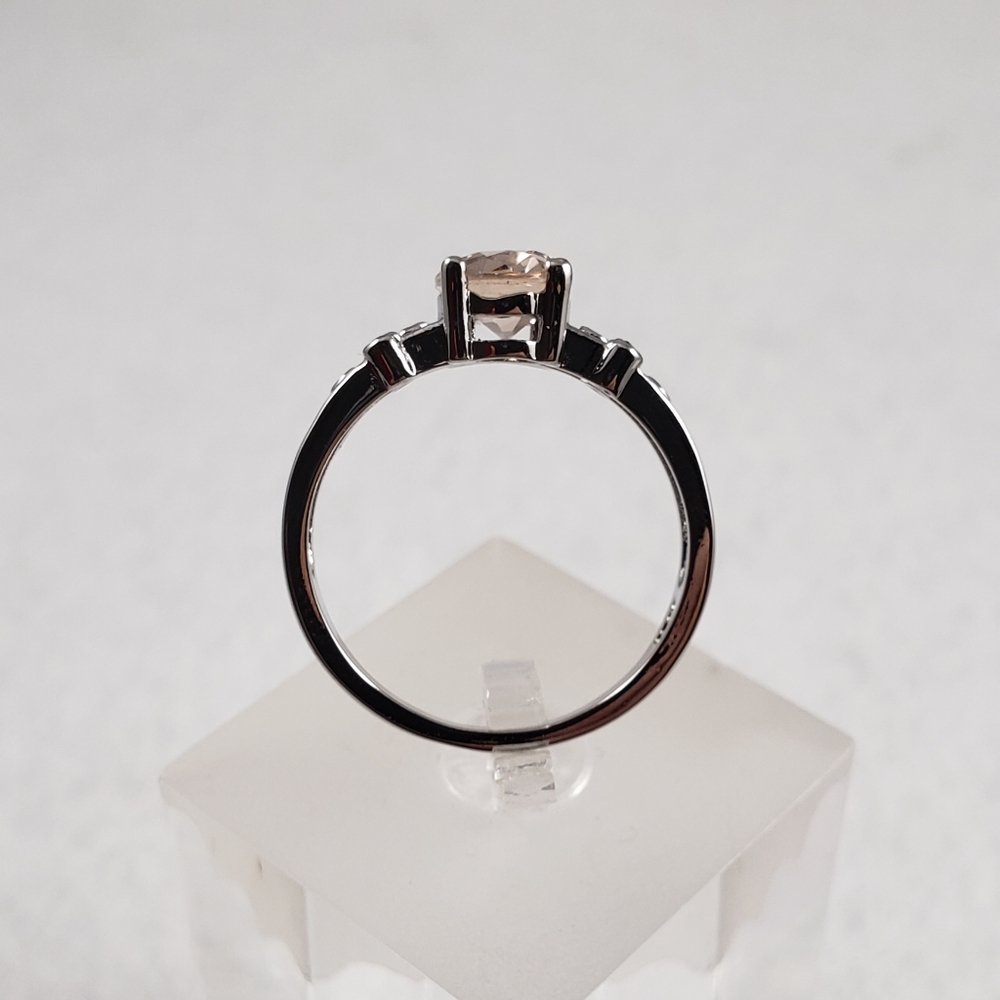 Morganite And Bezel Set Spinel Ring - Picture 4 of 8